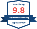 Logo Recognizing Browning Law Firm, P.A.'s affiliation with AVVO Top Attorney