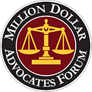 Logo Recognizing Browning Law Firm, P.A.'s affiliation with Million Dollar Advocates Forum